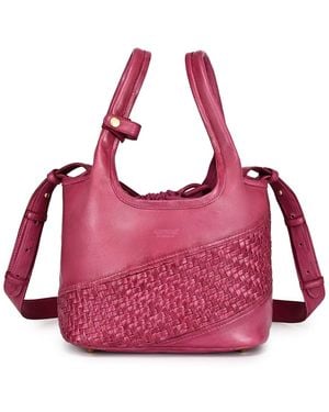 Old Trend Lily Small Handwoven Tote Handbag - Pink