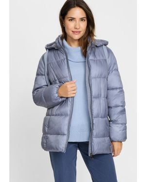 Olsen Hooded Puffer Coat - Blue
