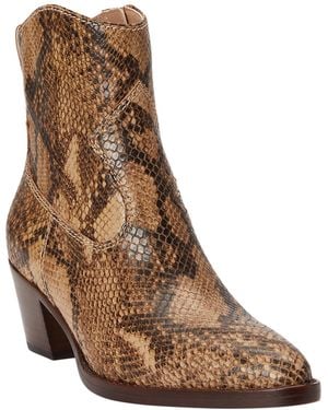 Ralph Lauren Harpher Burnished Leather Booties - Brown