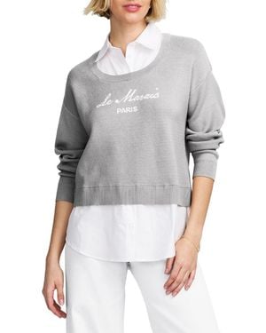 Elle Collection Le Marais Twofer Sweater - Gray