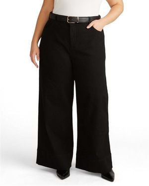 UNIVERSAL STANDARD Plus Size Carrie High Rise Wide Leg Jeans - Black