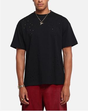Xxiii Big & Tall Distressed T-shirt - Black