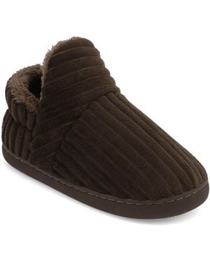 MIA Plushy Slip-on Slippers - Brown