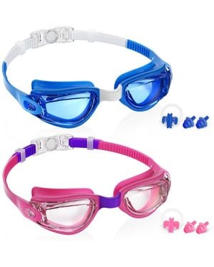 Gnuadz 2pc Swim goggles Kids Anti-fog Uv Protection Comfort Fit - Blue