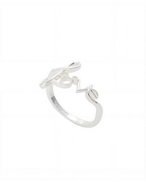 Disney Mickey Mouse Love Open Mickey Head Ring - White