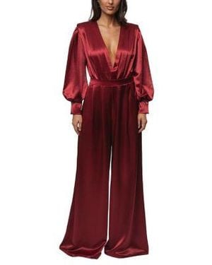 JLUXLABEL Satin Radiance Bodysuit Satin Bliss Pleated Pant - Black