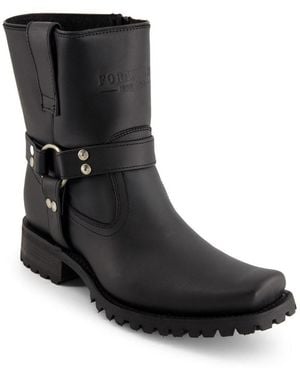 Forastero Leather Biker Boots - Black
