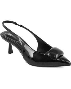 MIA Nena Slingback Pointed Toe Pumps - Black