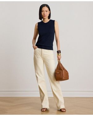 Ralph Lauren Petite High-rise Straight Leg Jeans - Blue