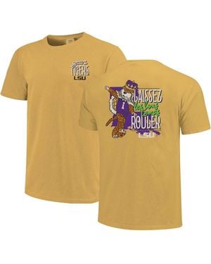 Image One And Lsu Tigers Mardi Gras Hyper Local Comfort Colors T-shirt - Yellow