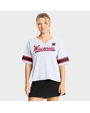 Fanatics Wisconsin Badgers Hometown Premium Script T-shirt - White