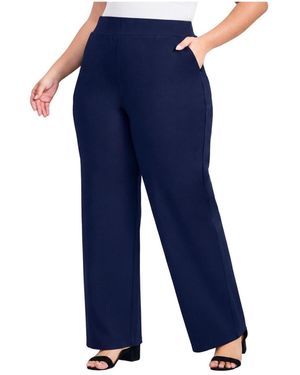 Avenue Zoe Ponte Straight Leg Pants - Blue