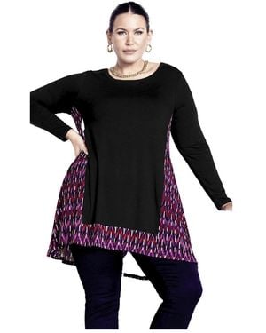 Avenue Plus Size Elsa Tunic - Black