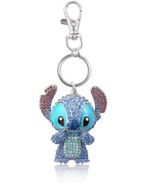 Disney Stitch Pave 3d Bling Keychain - Blue