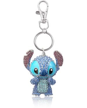 Disney Stitch Pave 3d Bling Keychain - Blue