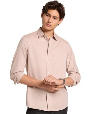 Michael Kors Classic-fit Dobby Printed Shirt - Pink
