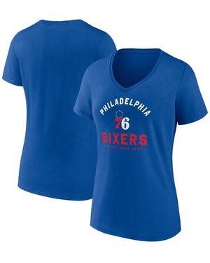 LOGO ATHLETIC Philadelphia 76ers Unrivaled V-neck T-shirt - Blue