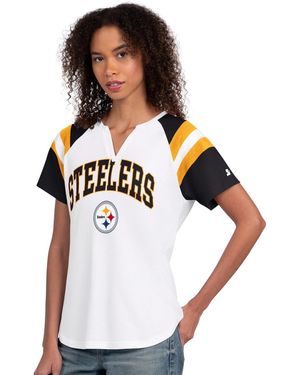 Starter White Pittsburgh Steelers Game On Notch Neck T-shirt