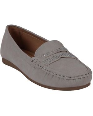 Gc Shoes Eagle Embellished Driving Moccasin Loafers - Gray