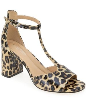 Kenneth Cole Levine Round Toe Dress Sandals - Metallic