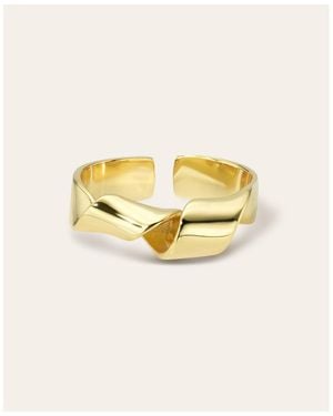 Zoe Lev Twist Ring - Metallic