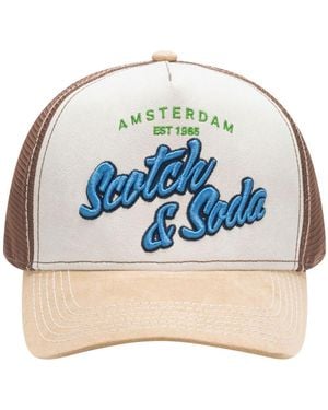 Scotch & Soda Altos Adjustable Trucker Cap - Blue