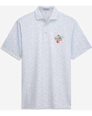 Peter Millar Arnold Palmer Invitational Custom Print Stretch Polo Shirt - White