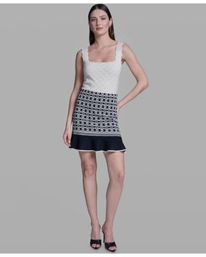 BCBGMAXAZRIA Sweater Knit Pull-on Mini Skirt - Gray