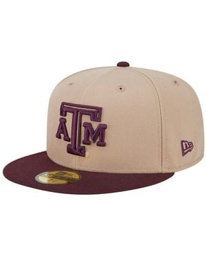 KTZ Texas A M aggies Two-tone 59fifty Fitted Hat - Brown