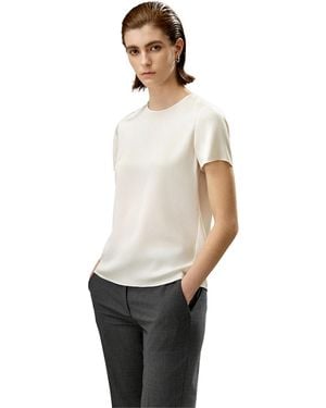 LILYSILK Basic Silk T Shirt - White