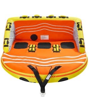 Hikeen Towable Tube For Boating 1 3 Riders Inflatable Boat Tubes And Towables 510lbs Water Sport Towable Tube For Boat To Pull - Orange