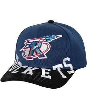 Mitchell & Ness Navy/black Houston Rockets Under Arch Two-tone Pro Crown Snapback Hat - Blue