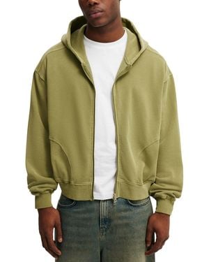 Cotton On Cropped Zip Up Hoodie - Green
