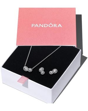 PANDORA Double Halo Jewelry Gift Set - Pink
