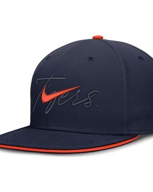 Nike Auburn Tigers Dri-fit Primetime Script Fitted Hat - Blue