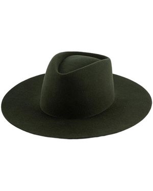 Gigi Pip Dakota Wide Brim Felt Hat - Green