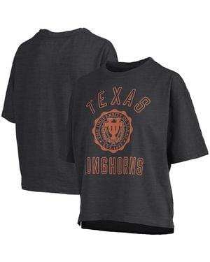 Pressbox Texas Longhorns Motley Crew Bishop Waist Length Oversized T-shirt - Black