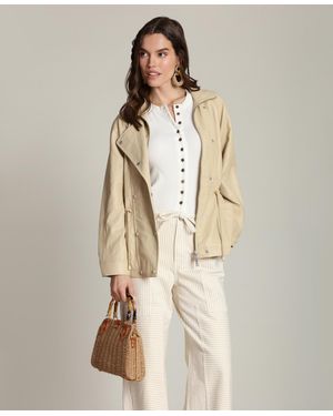 Avec Les Filles Turtleneck Anorak Jacket - Natural