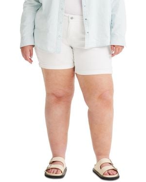 Levi's Trendy Plus Size Mid-length Stretch Denim Shorts - White