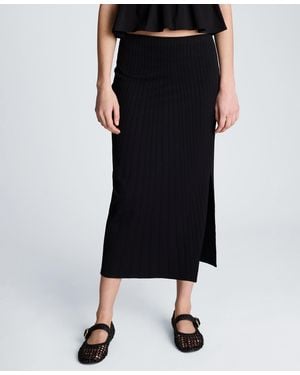Kenneth Cole Pull-on Midi Skirt - Black