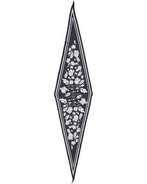 Bespoke Fashion Frances Floral Diamond Scarf - Blue
