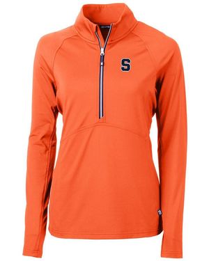Cutter & Buck Syracuse Adapt Eco Knit Half-zip Pullover Jacket - Orange