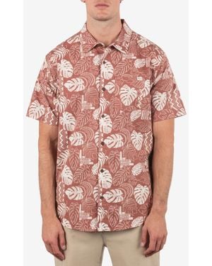 Hurley Oao Lido Stretch Short Sleeve Shirt - Pink