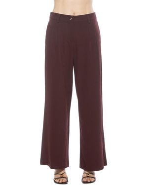 Alexia Admor Quinn Pleated Wide Leg Pants - Purple