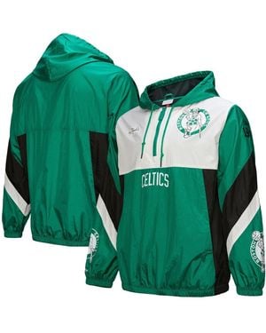 Mitchell & Ness Boston Celtics Hardwood Classics Team Origins Anorak Quarter-zip Windbreaker Jacket - Green
