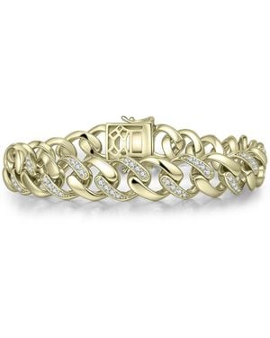 Genevive Jewelry Bold Curb Chain Bracelet - White