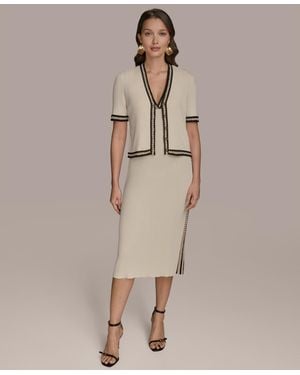 Donna Karan 2-piece Sheath Dress & Cover-up - Natural
