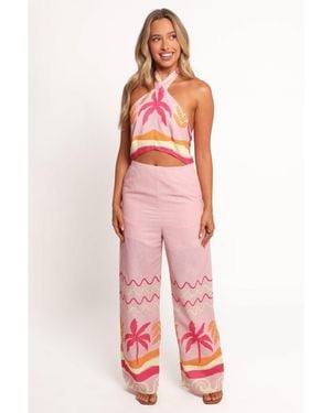 Petal & Pup Aryn Halterneck Jumpsuit - Pink