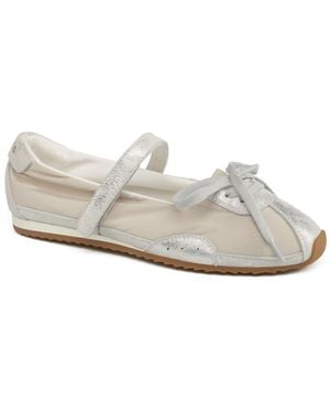 J/Slides Pavia Nylon And Suede Mary Jane Sneaker - White