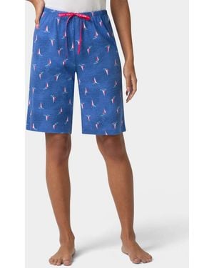 Hue Chalk Dot Pj Bermuda - Blue